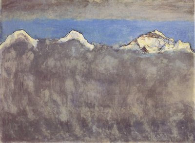 Eiger, Monch e Jungfrau sopra il mare di nebbia da Ferdinand Hodler